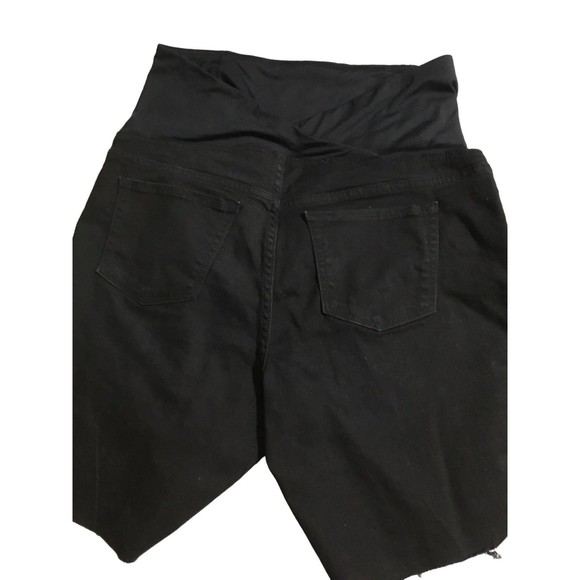 Isabel Maternity By Ingrid and Isabel. NWT Size 14 black raw hem bermudas - Picture 6 of 7